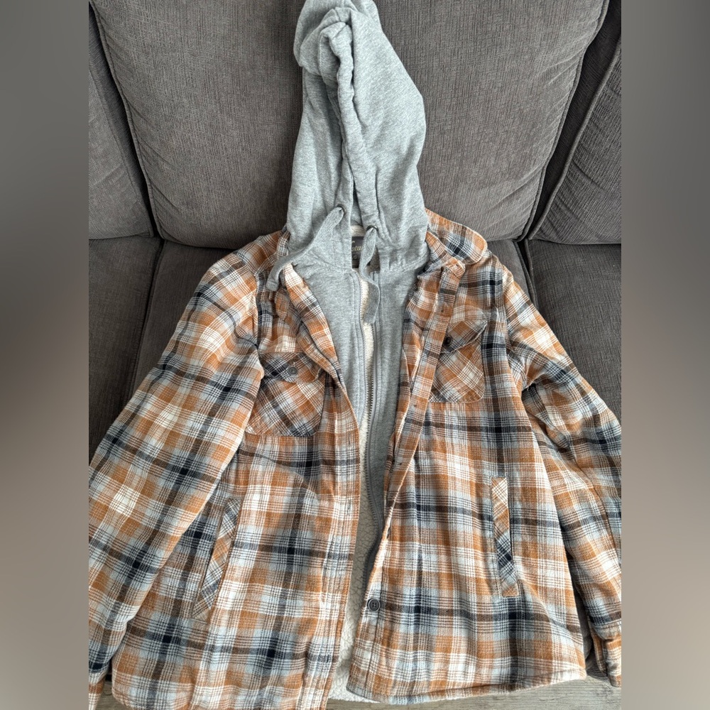 Women’s Natural Reflections hoodie sweater jacket, size large, gently worn